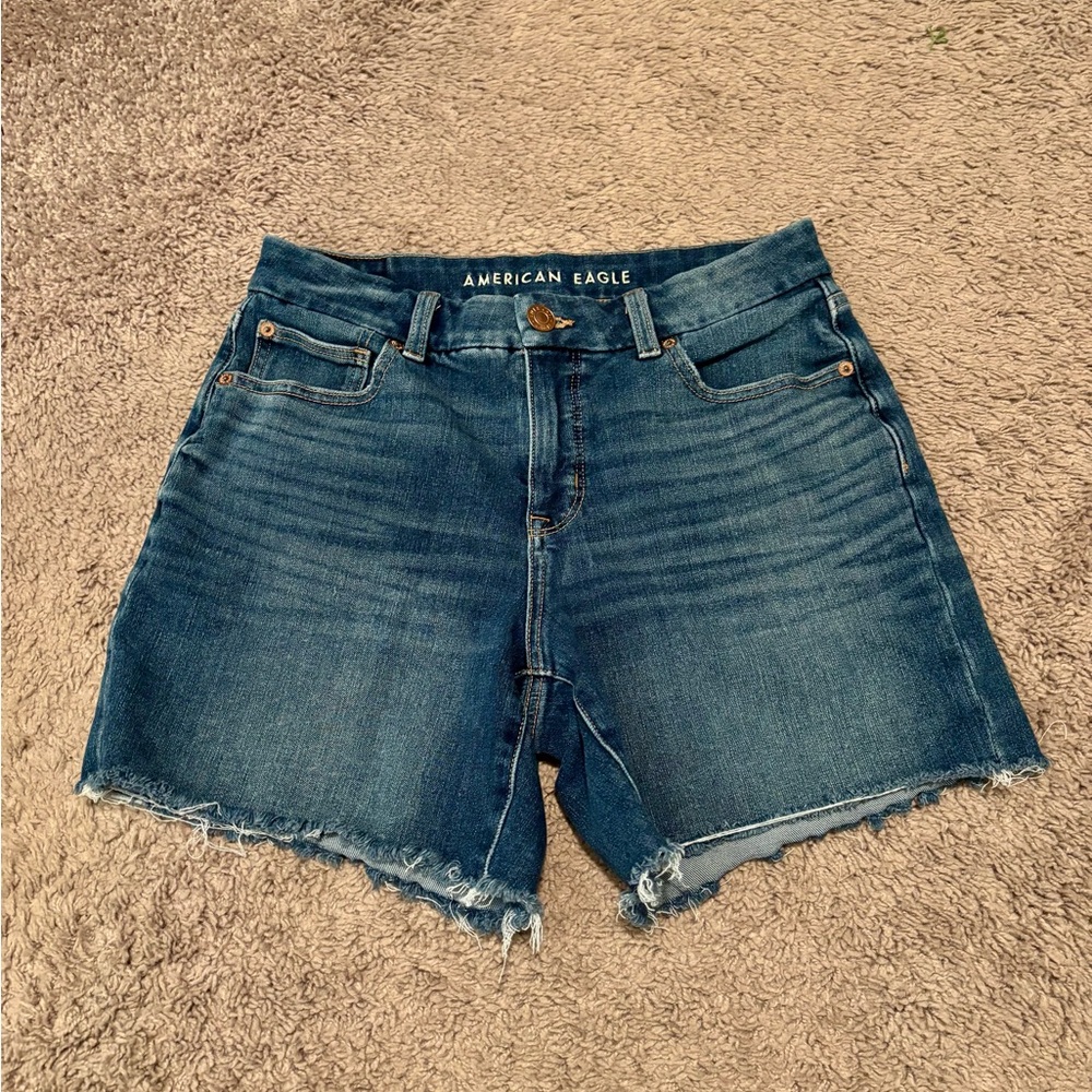 American Eagle Outfitters Women's Blue Denim Curvy Shorts